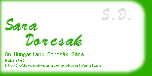 sara dorcsak business card